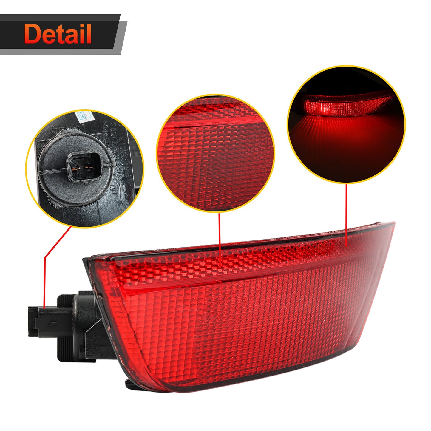 Rear Left Bumper Lamp Reflector Light for Ford Focus Mk2 2008 - 2011 Waterproof