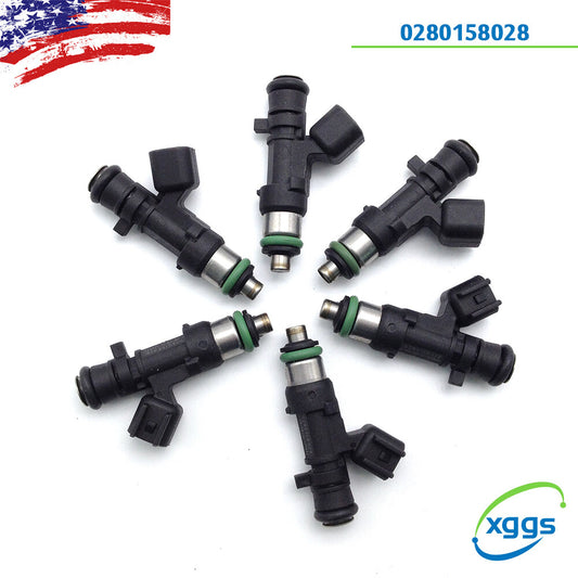 6PCS Fuel Injectors For 2004-10 for Dodge for Chrysler 2.7L 3.5L V6 0280158028 4591986AA