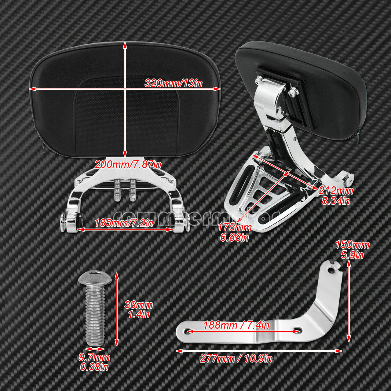 Multi-Purpose Driver  Passenger Backrest Mounting Fit For Street 750 2018-2020