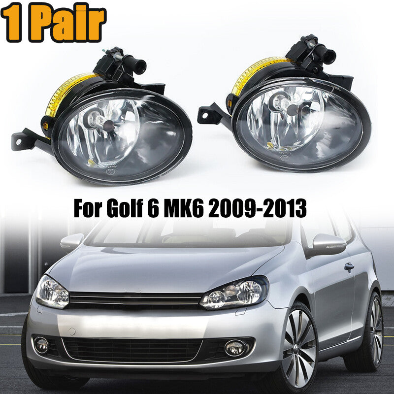 1 Pair Front Halogen FogLamp FogLight for VW for Golf 6 MK6 2009 2010 2011 2012 2013