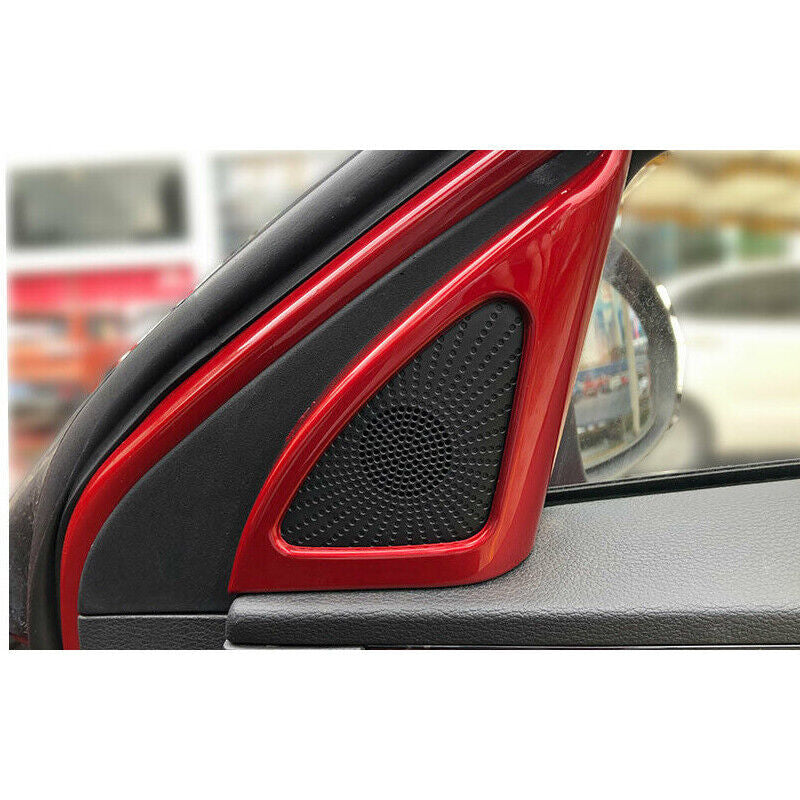 ABS RED Car A-Pillar Speaker Frame Cover Trim 2P Fit for Kia Forte/K3 2019-2023