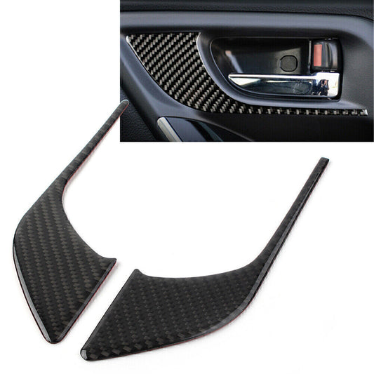for Subaru Forester 2013-18 17 Carbon Fiber Inner Front Door Handles Cover Trim