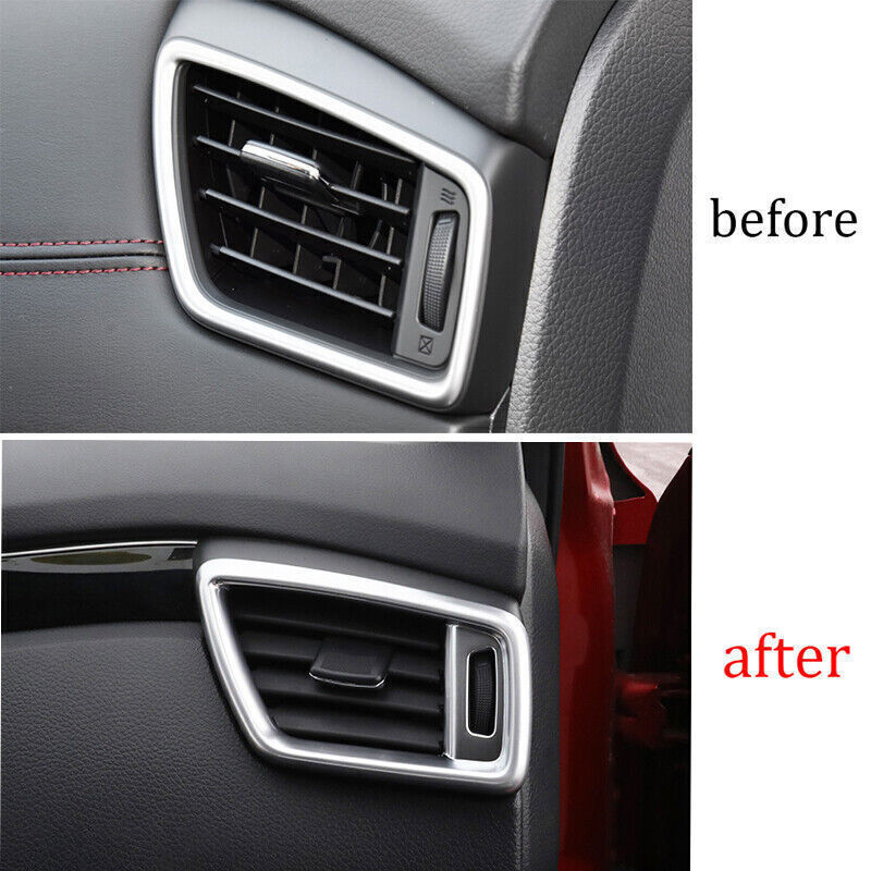 LR AC Air Outlet Vent Cover Trim Fit for Nissan Rogue Sport 17-2021 Matte Silve