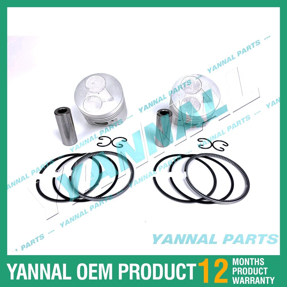 2-piece piston with piston rings + 0.5 mm for Kubota Z482 engine (oversized)