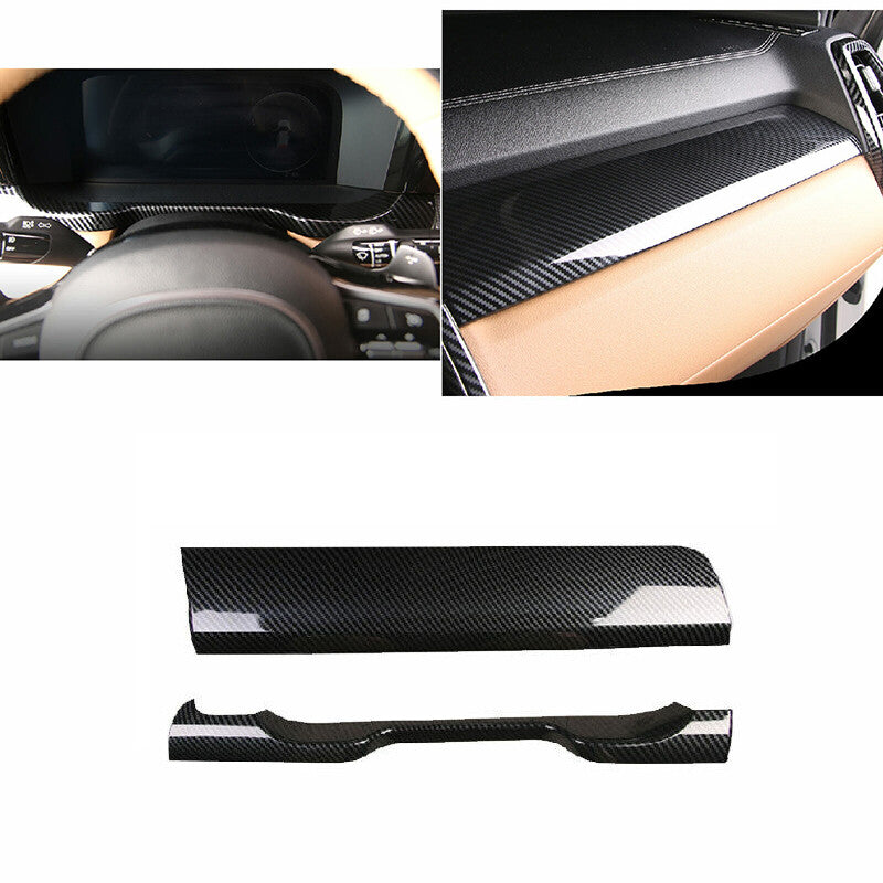 for Kia Sorento 2021-2023 Carbon Fiber Inner Console Dashboard Stripe Cover Trim