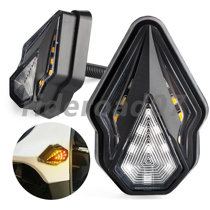4x Motorcycle Flush Mount LED Turn Signal Light Indicator Blinker DRL Amber Red