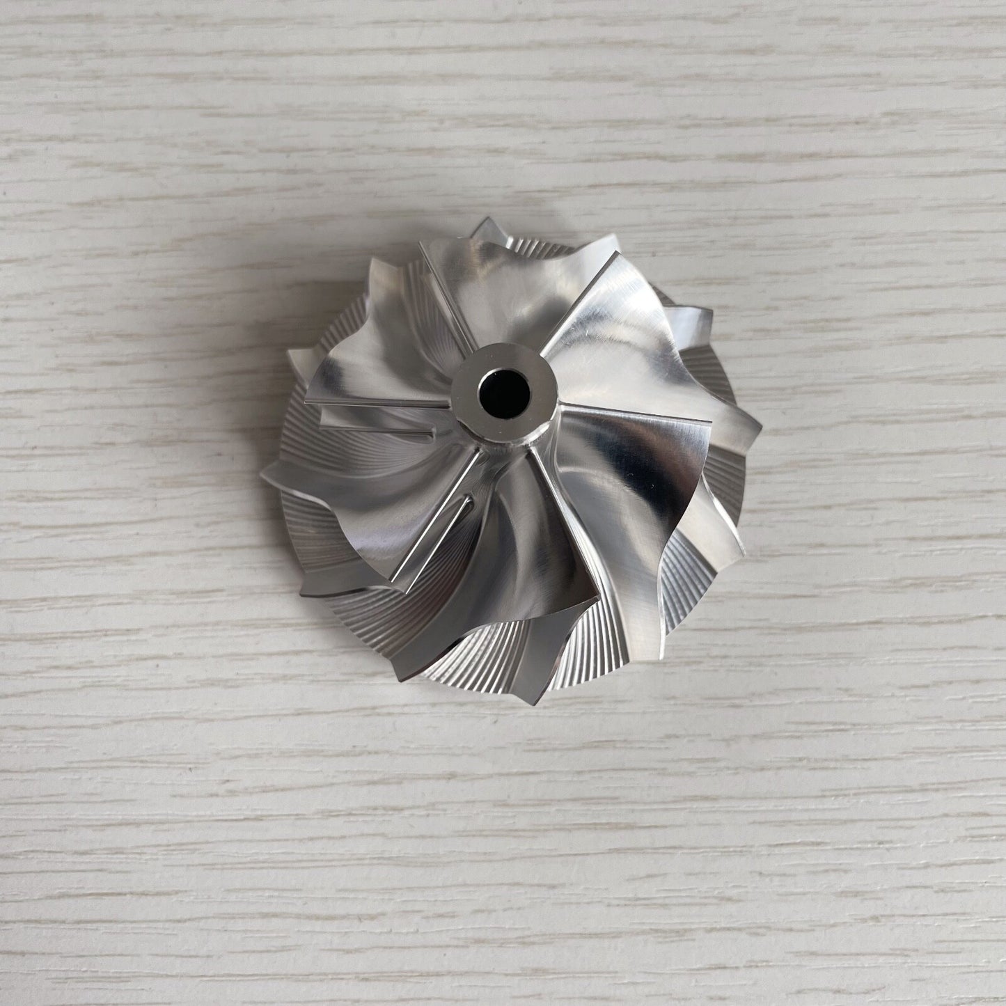 B03G Reverse 46.10/62.00 mm 6+6 Blade Turbine Milling/Burnt Compressor Wheel