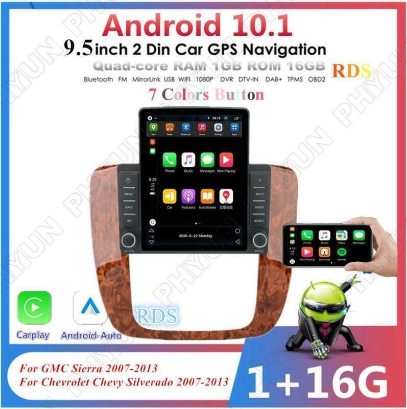 9.5 Android 10.1 Car Stereo GPS for GMC for Sierra 07-13 For Carplay Android Auto