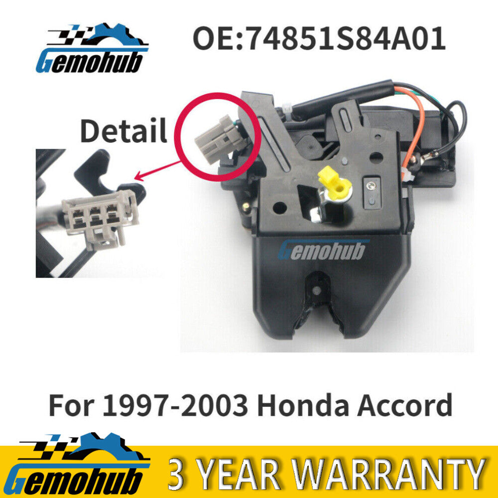 New Bootlid Rear Trunk Lid Lock Latch OE 74851S84A01 for 1997-2003 for Honda Accord