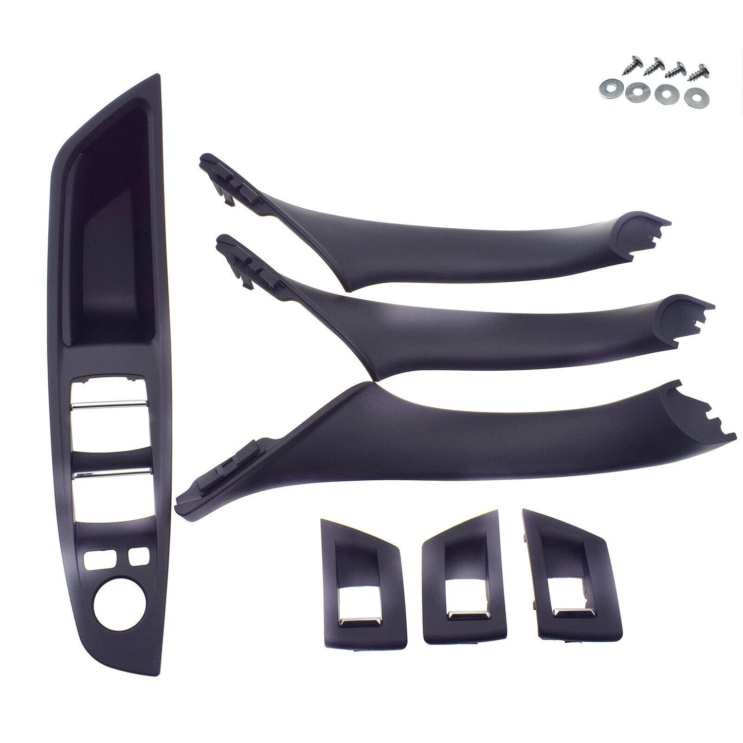 for BMW 5 Seriess 520i 523i 528i 530i 535 7Pcs LHD Inner Door Panel Handle Black