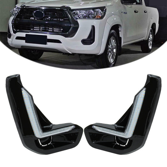 LED Daytime Running Light w/ Turn Signal Lamp for Toyota Hilux Revo 2020-21 Pair