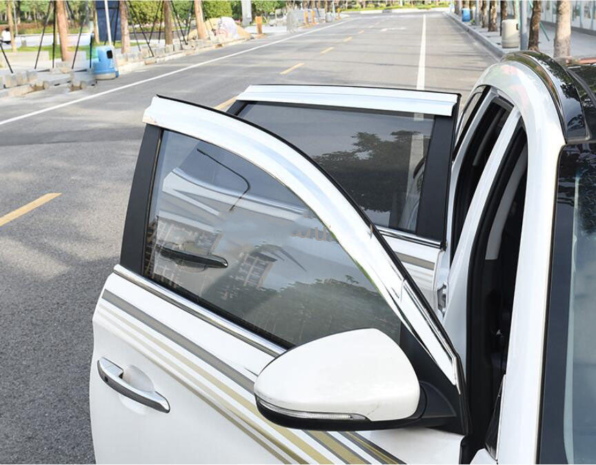 for Hyundai for Tucson 2016-2020 Chrome Window Visor Vent Shades Sun Rain Guard Trim