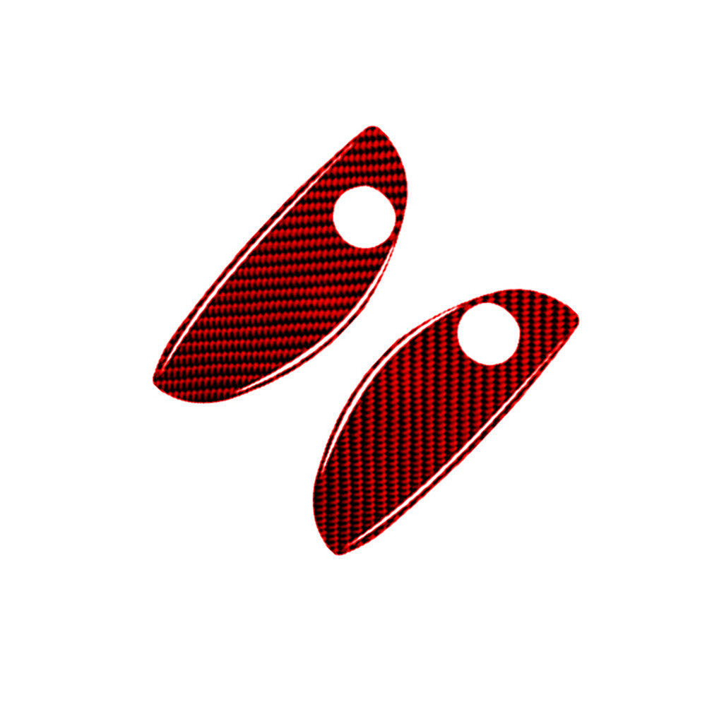 2X Red Carbon Fiber Interior Door Storage Cover Trim for RAM Promaster 2014-2021