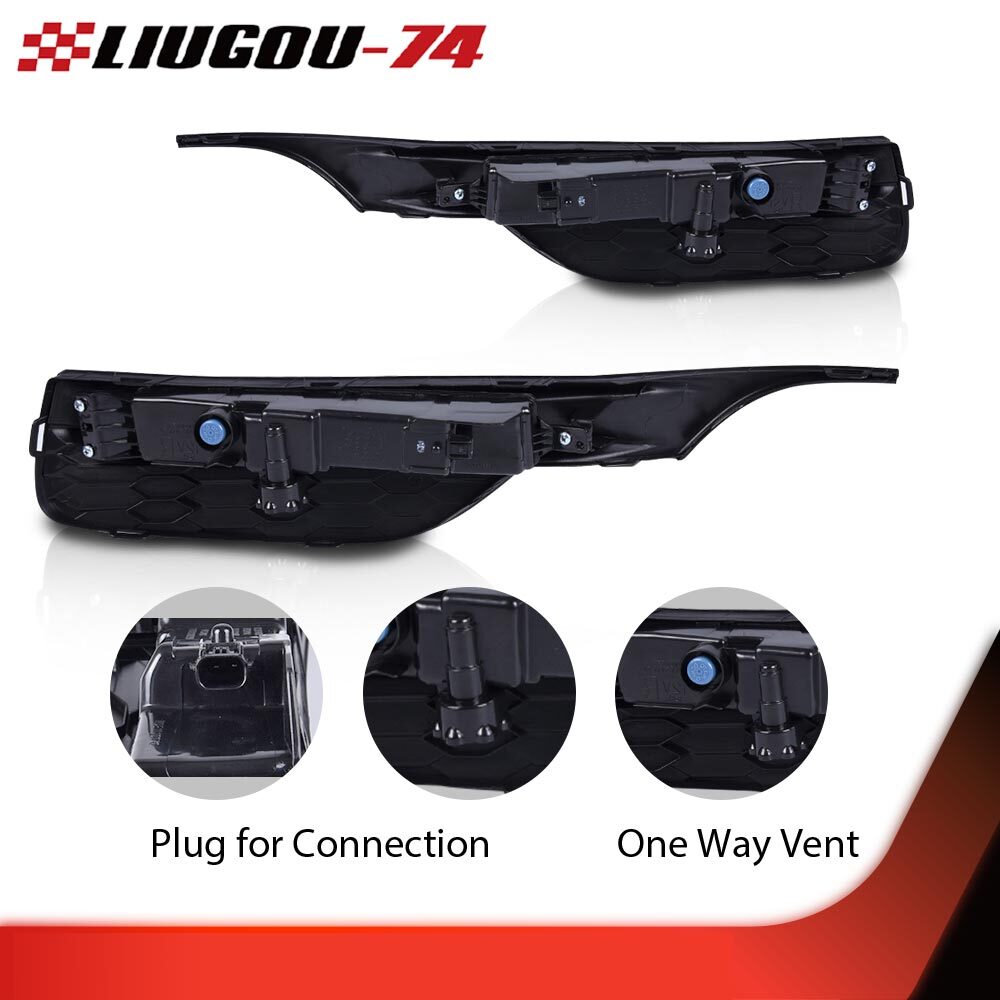 Suitable for Honda Accord sedans 16-17 LED fog lights, front bumper lights + wiring + switch