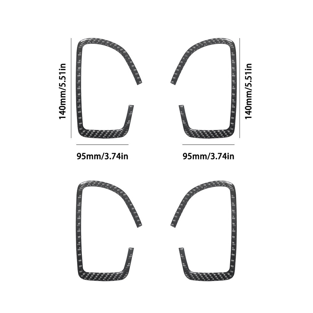 4Pcs Carbon Fiber Interior Door Handle Cover Trim for Hyundai Azera 2006-2011
