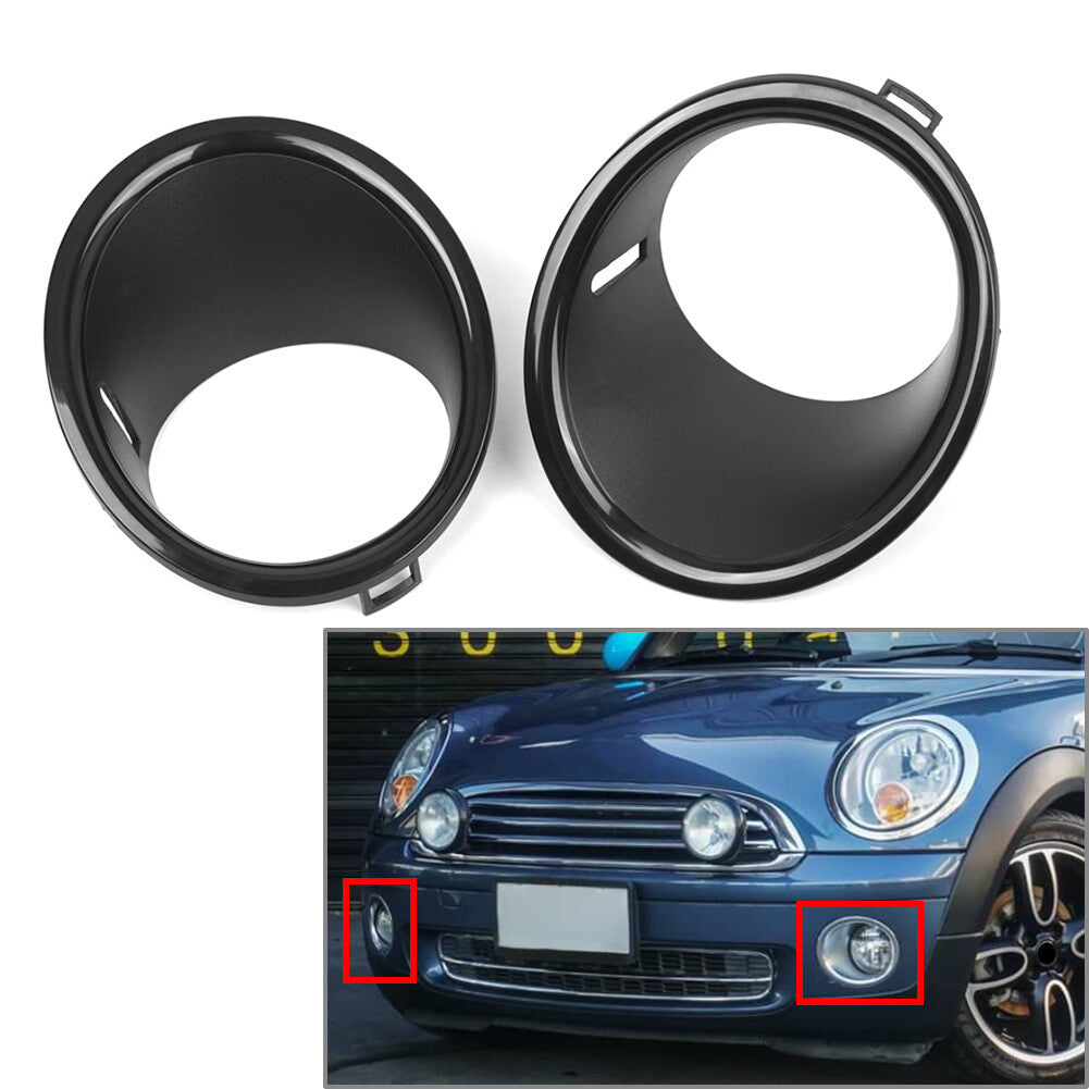 Front Fog Light Lamp Frame Trim Ring Cover Guard Fit for BMW for Mini Cooper R55 R56 R57