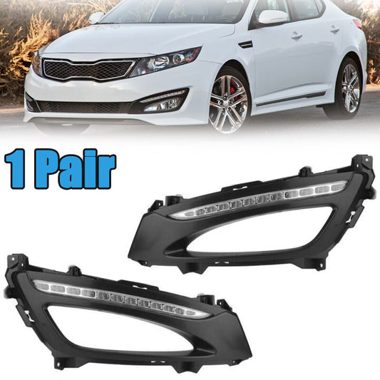 LHRH DRL Daytime Running LED Light Fog Lamp Cover for Kia Optima K5 2011-2013