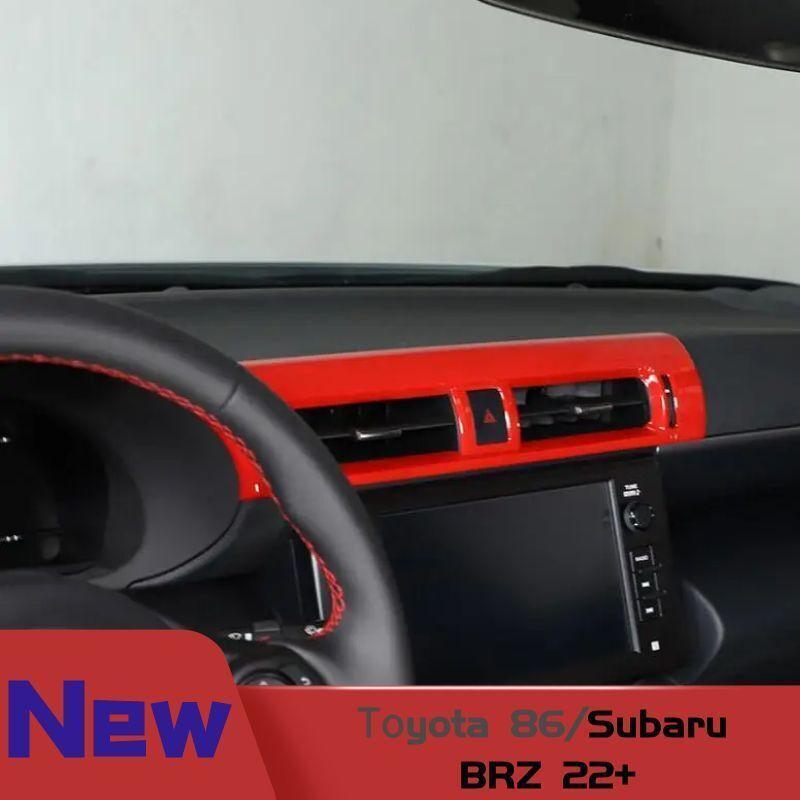 Central Control Air Outlet Cover Trim for Toyota GR86/ for Subaru BRZ 2022-23 Red ABS