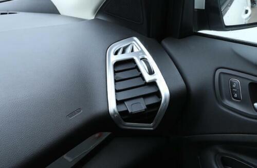 Vent Trim Console LR Air Outlet Frame for Ford Escape 2013-2019 Matte Silver 2P