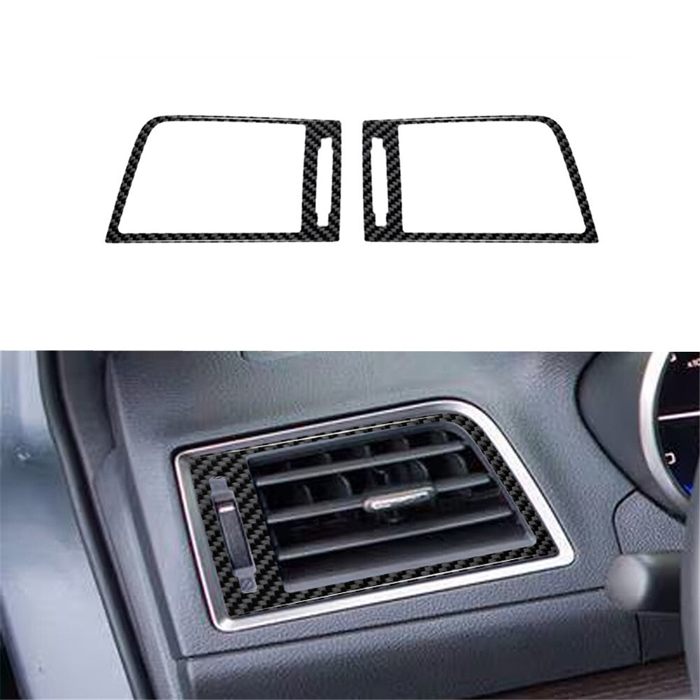 2X Carbon Fiber Dash Vent Oullet Cover Trim for Subaru Outback Legacy 2015-2017