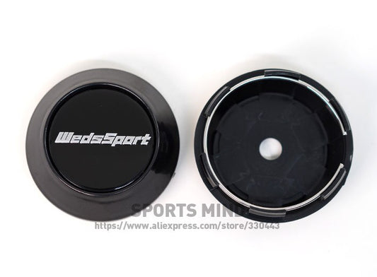 4x68mm Weds Sport Black Decal Wheel Center Cap Badge Rim Cap Hub Cap TE37