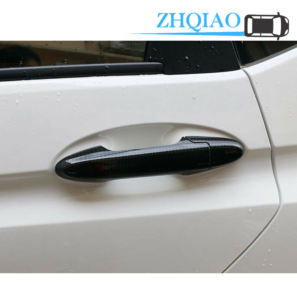 Sport Carbon Fiber Door Handle Cover Trim Fits for Honda Jazz City 2014-2019