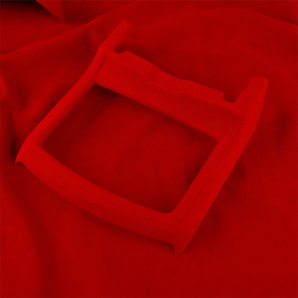 Suede Wine Red Central Water Cup Holder Panel Cover for Dodge Charger 2015-2023