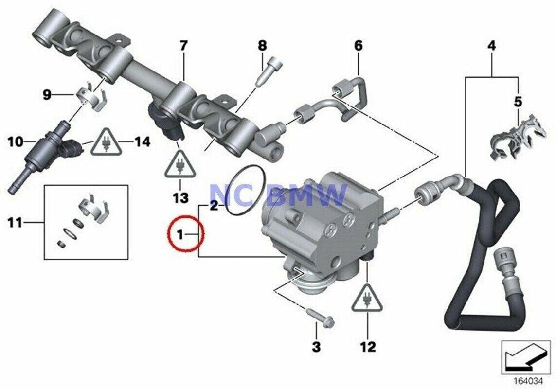 High-pressure fuel pump for BMW for MINI Cooper S turbocharged model R55 R56 R57 R58 N14