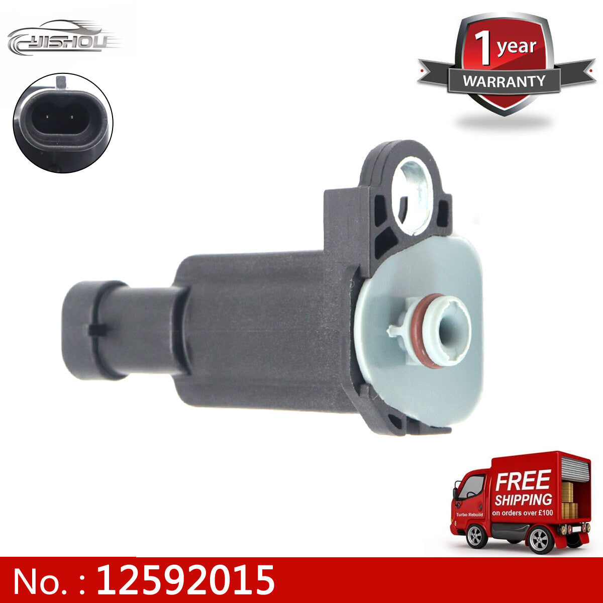 Suitable for GMI for Chevrolet for Buick Black Vapor Canister Purge Valve EVAP Solenoid Valve 12592015