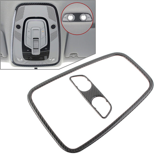 2x Carbon Fiber Style Reading Light Cover Trim Fit for Audi for A4 B9 2017-2020