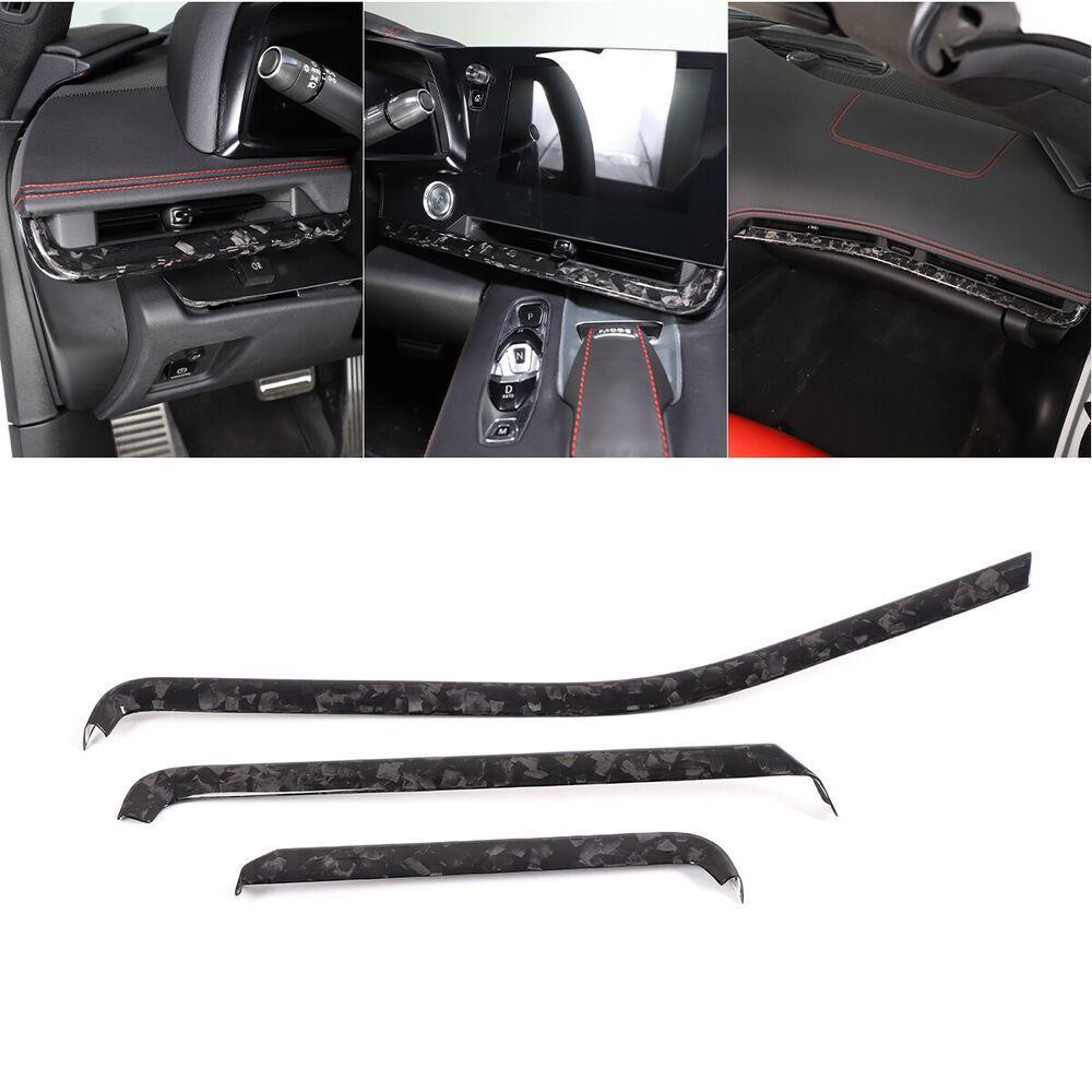 Forging Carbon Fiber for Corvette C8 Z51 20-2023 Central Console Dashboard Trim