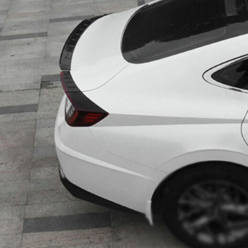 for Hyundai Sonata 2020-2023 Carbon Fiber Rear Tail Trunk Spoiler Wing Lip Flap