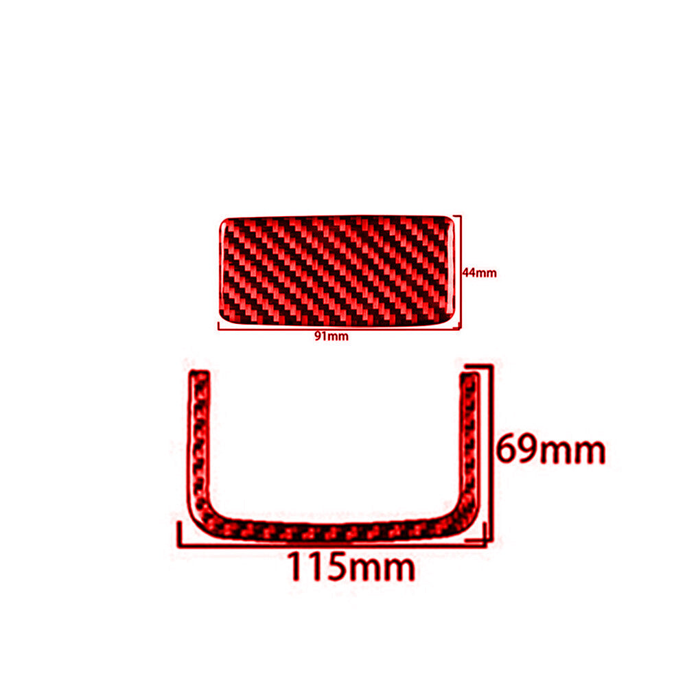 Red Carbon Fiber Lower Glove Box Handle Trim For Silverado for GMC for SIERRA 2014-2018