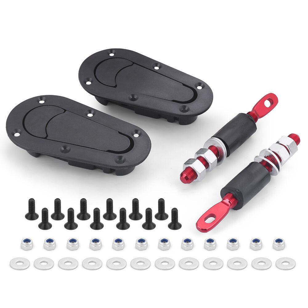 Flush Hood Latch Pin Kit Universal Racing Car Hood Pin Engine Bonnet Latch Lock