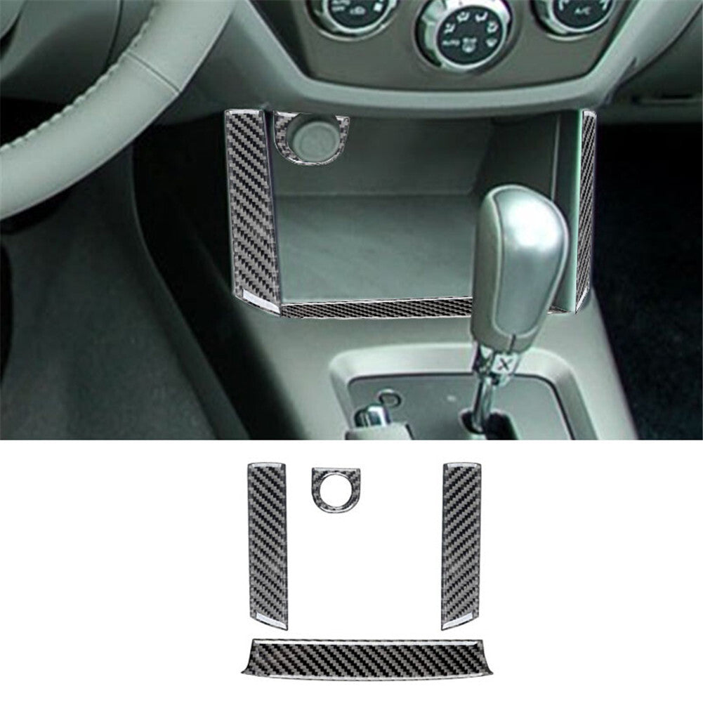 4x Carbon Fiber Center Console Storage Cover Trim for Subaru Forester 2009-2013