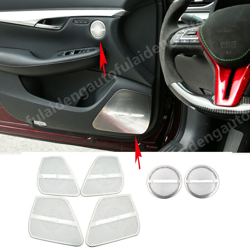 for Infiniti QX50 2019-24 silver Car Door Stereo Speaker Frame Decor Cover Trim
