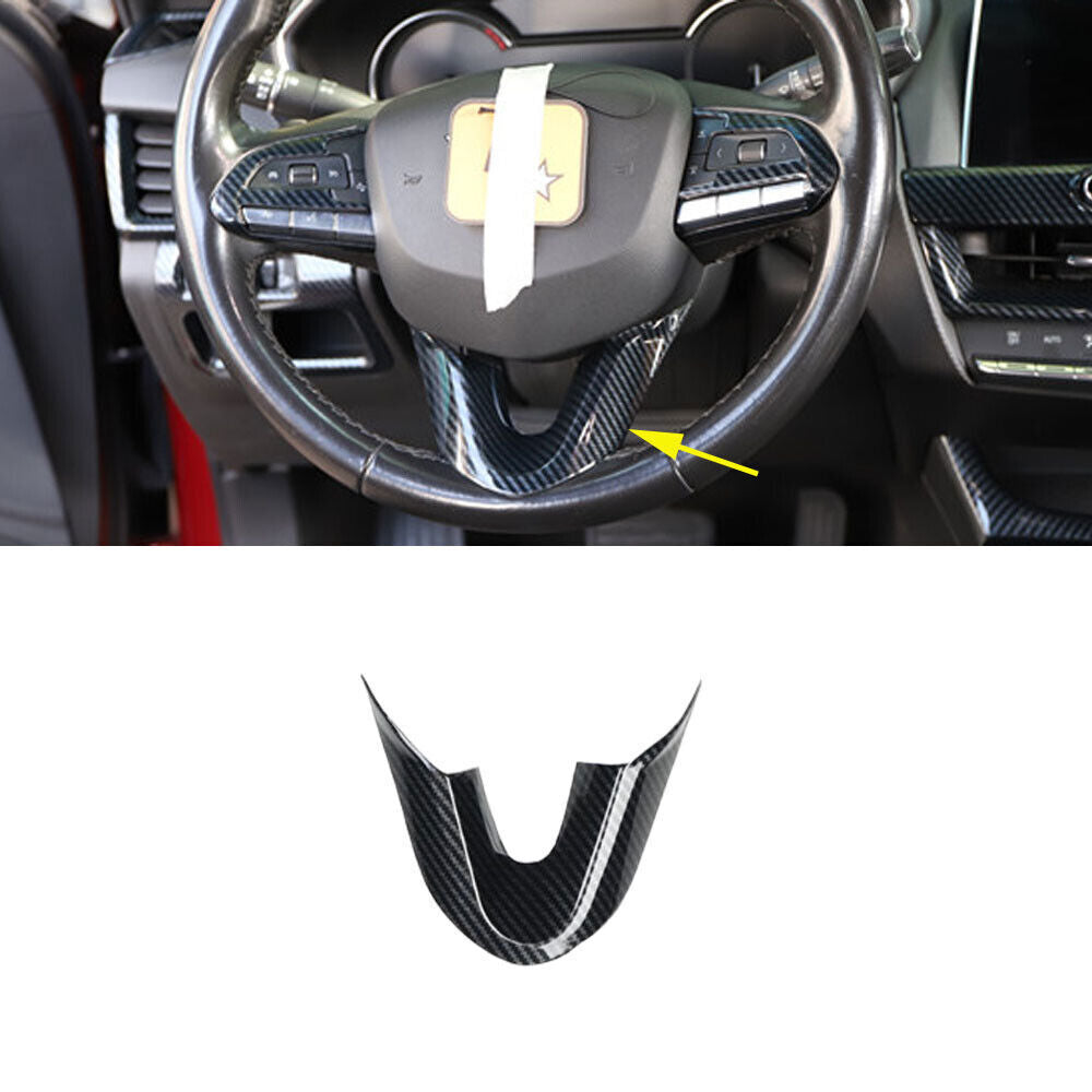 for Cadillac CT5 20-24 ABS Carbon Fiber Look Steering Wheel Moulding Cover Trim