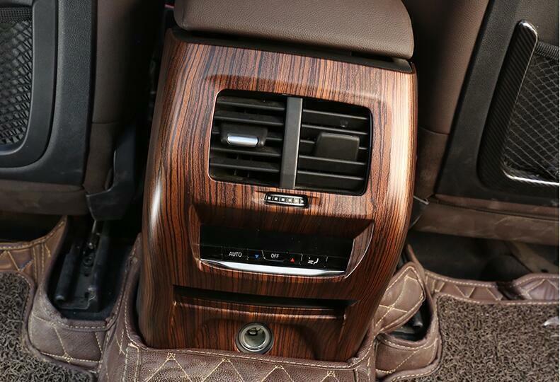 for BMW X3 G01 X4 2018-19 Pine Wood Grain Inner Rear Air Outlet Vent Frame Trim