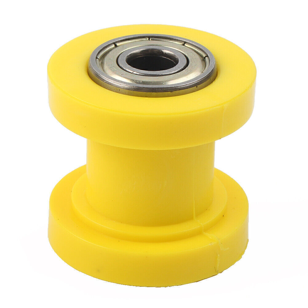 For Bike Motor 8mm Chain Roller Slider Tensioner Guide Pulley Dirt Pit yellow UK