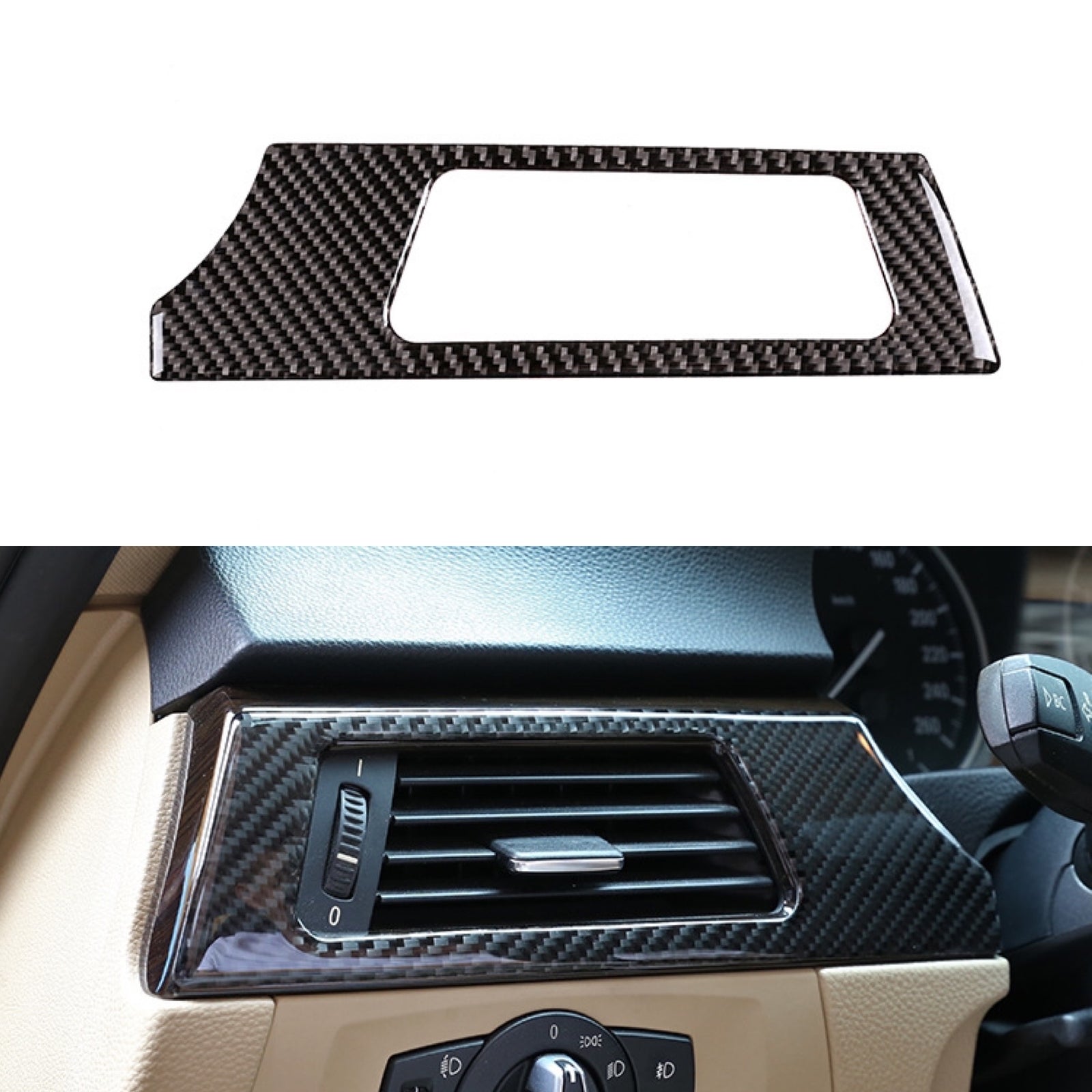Carbon fiber switch button side cover trim suitable for BMW 3 Series E90 2005-12