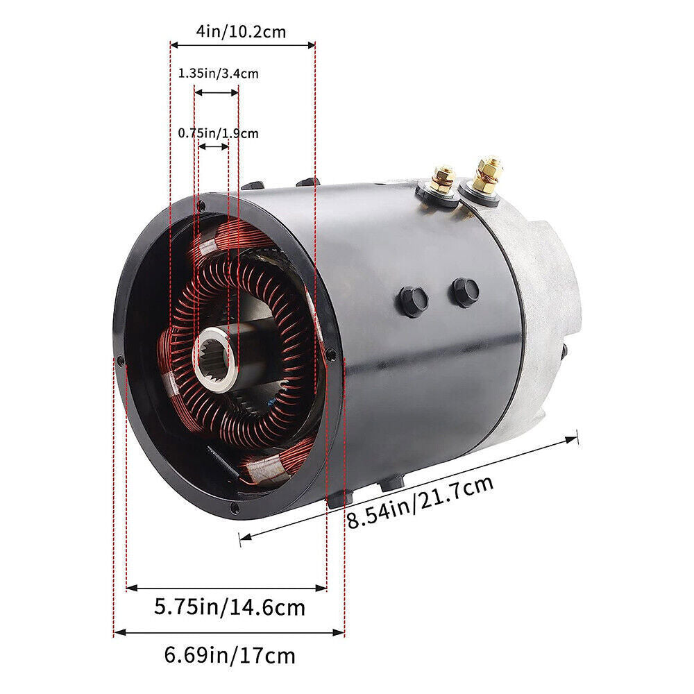 For 1995-2010 EZGO for Golf 36V DCS/PDS 48V TXT for Golf Electric Motor 4.45HP 73124-G01