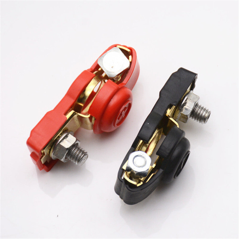 1 Pair Car Copper Battery Terminal Positive/Negative Quick Connector Cable Clamp