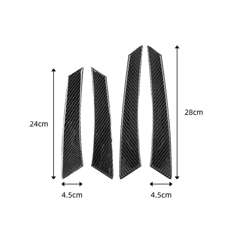 4X Carbon Fiber Inner Door Handle Pull Panel Cover Trim Fit for Mazda 3 10-13