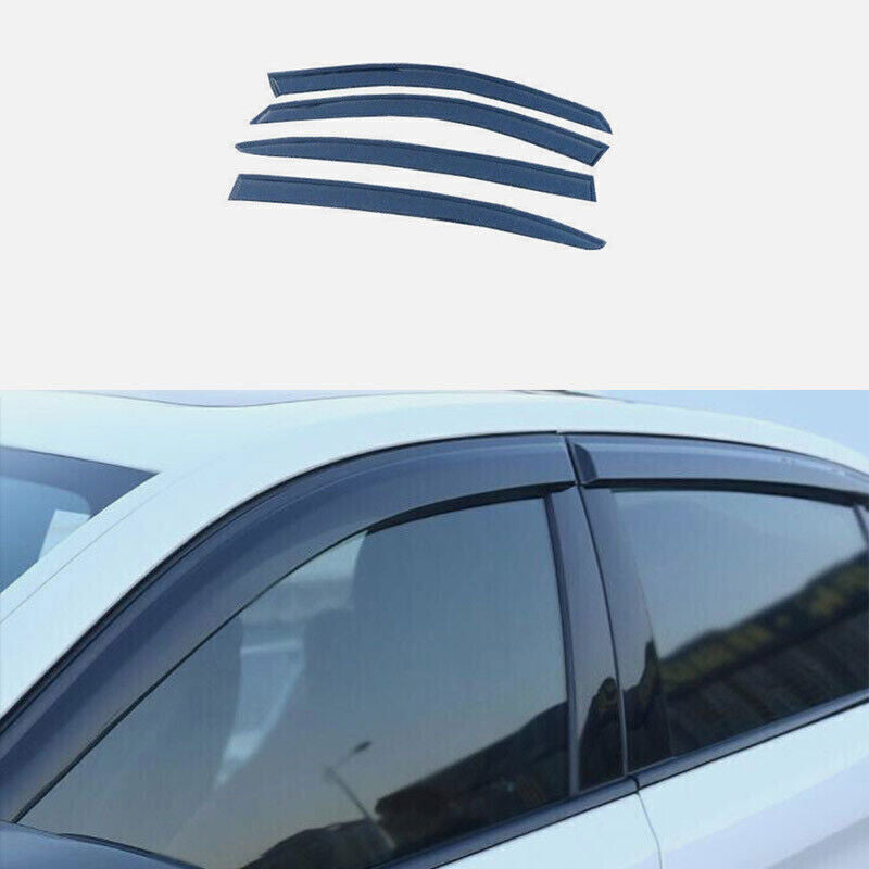 for BMW 5 Series 2018-23 Black Window Wind Visors Sun Rain Guard Vent Deflectors