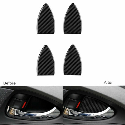 Carbon Fiber Inner Door Handle Bowl Panel Cover Fit for Toyota RAV4 2006-11