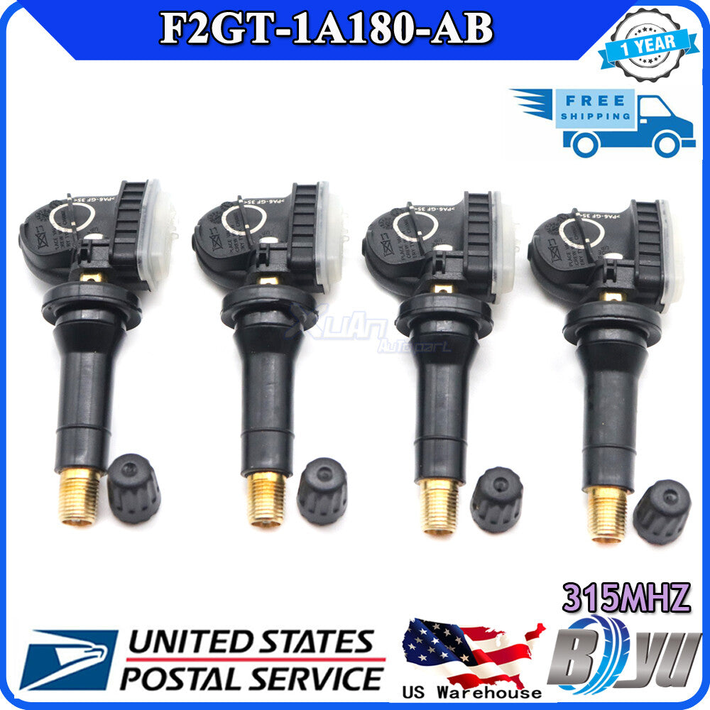 The all-new F2GT-1A180-AB 4-piece TPMS tire pressure sensor set is suitable for Ford F-150 Edge for Mustang US.