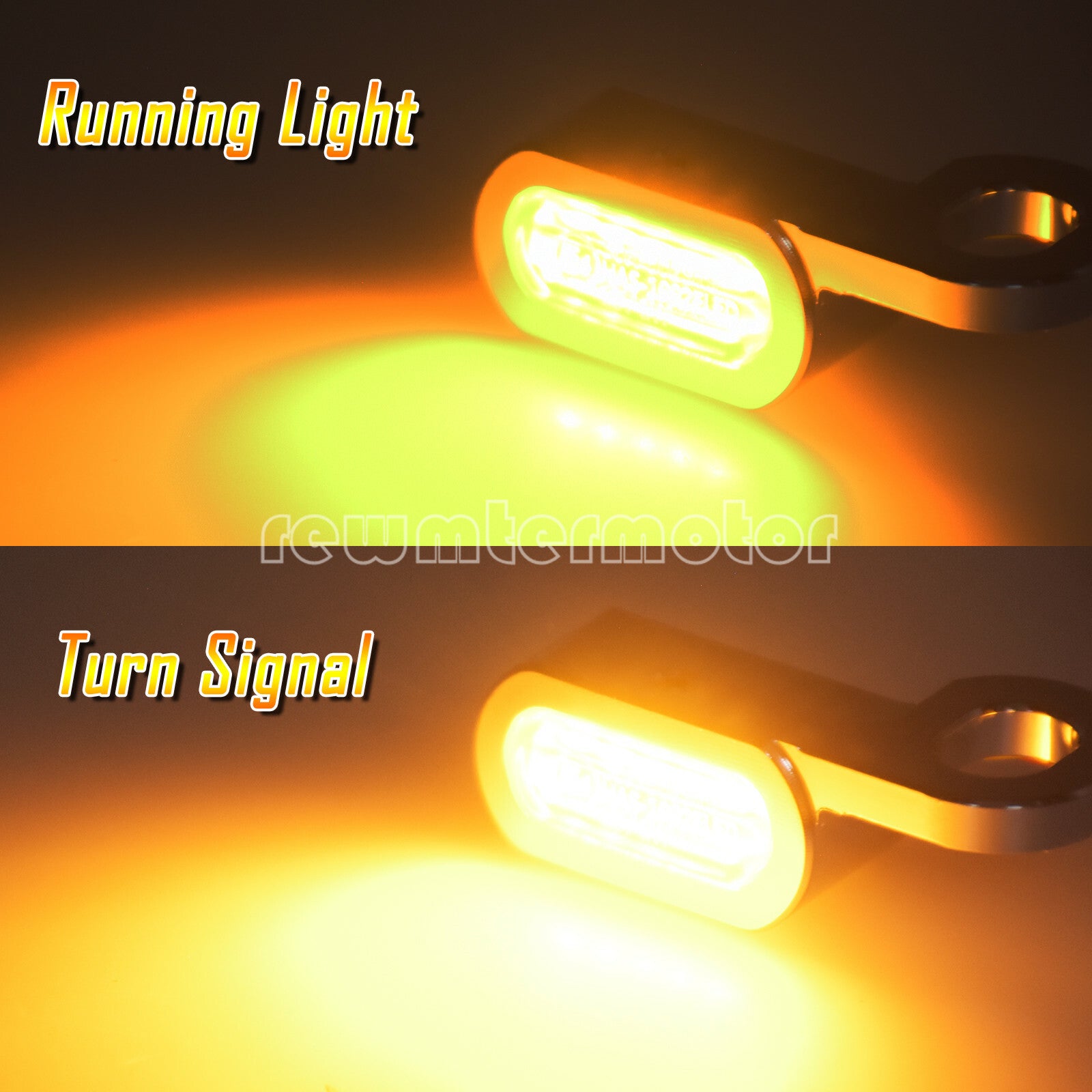 2X Chrome LED Turn Signal Indicator Running Light Fit for Harley Touring Softail