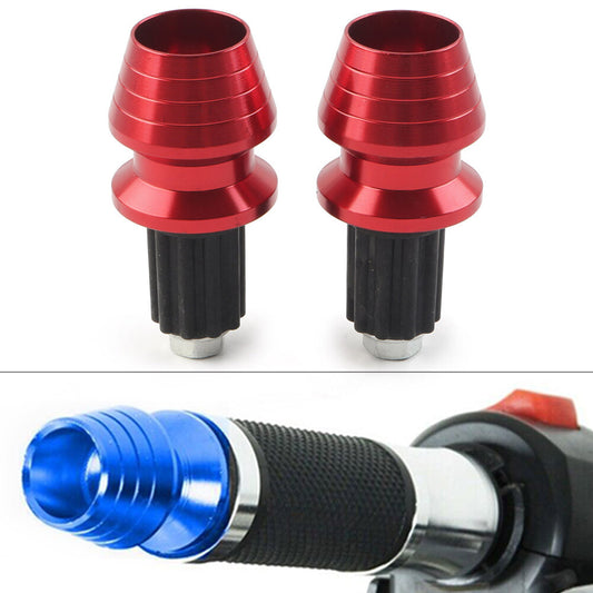 7/8 Pair CNC Bar End Plugs Sliders Hand Grips Handlebar Motorcycle Aluminum Red