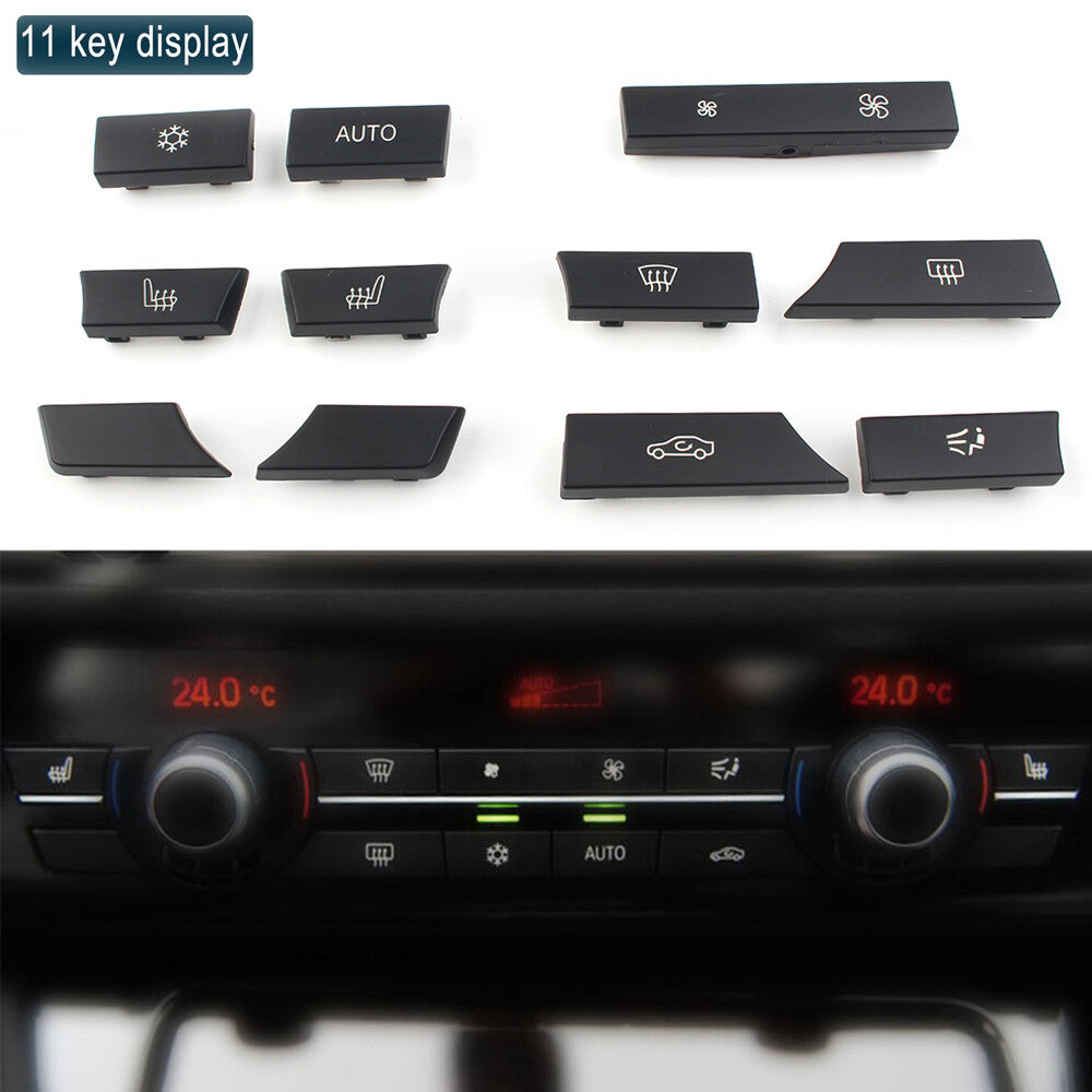 Kit 11: Button Key Cap Repair Kit for Air Conditioner Heater Switches Suitable for BMW F01, F10, F11, F07