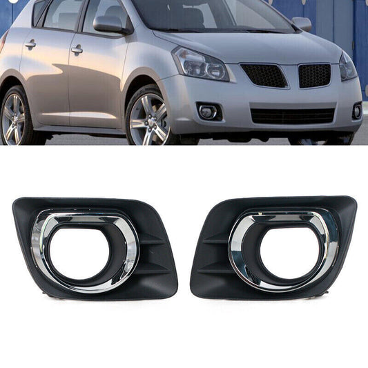 A pair of front bumper fog light cover trims for Pontiac Vibe 2009 2010 2011